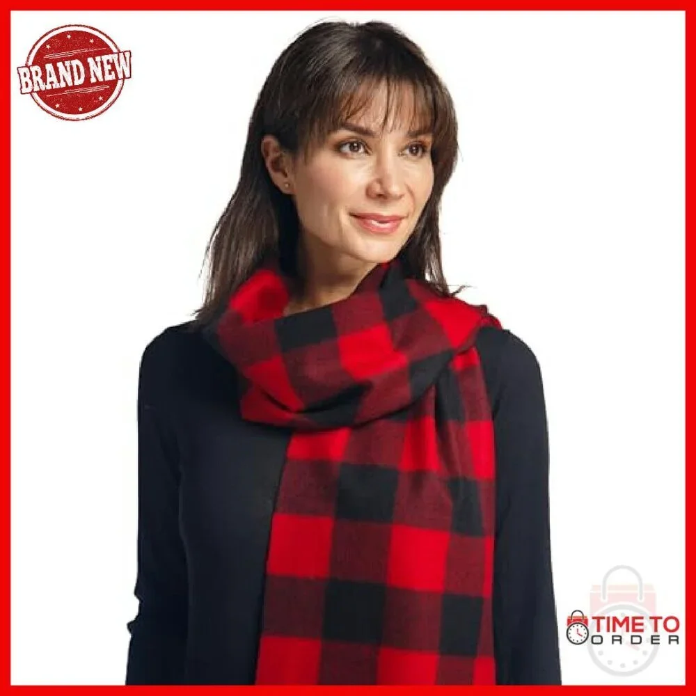 100% Pure Cashmere Winter Scarf, 66x12 Inches, Pill-Resistant Luxury